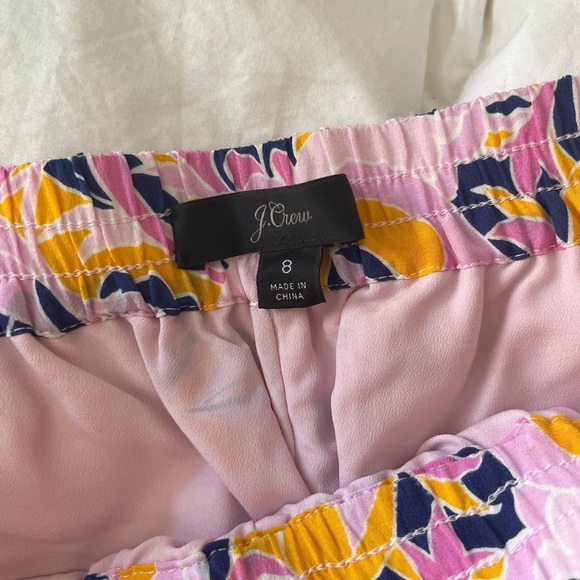 J Crew NEW silk lounge pink paisley swirl pull-on pants 8 NWOT - Picture 4 of 9